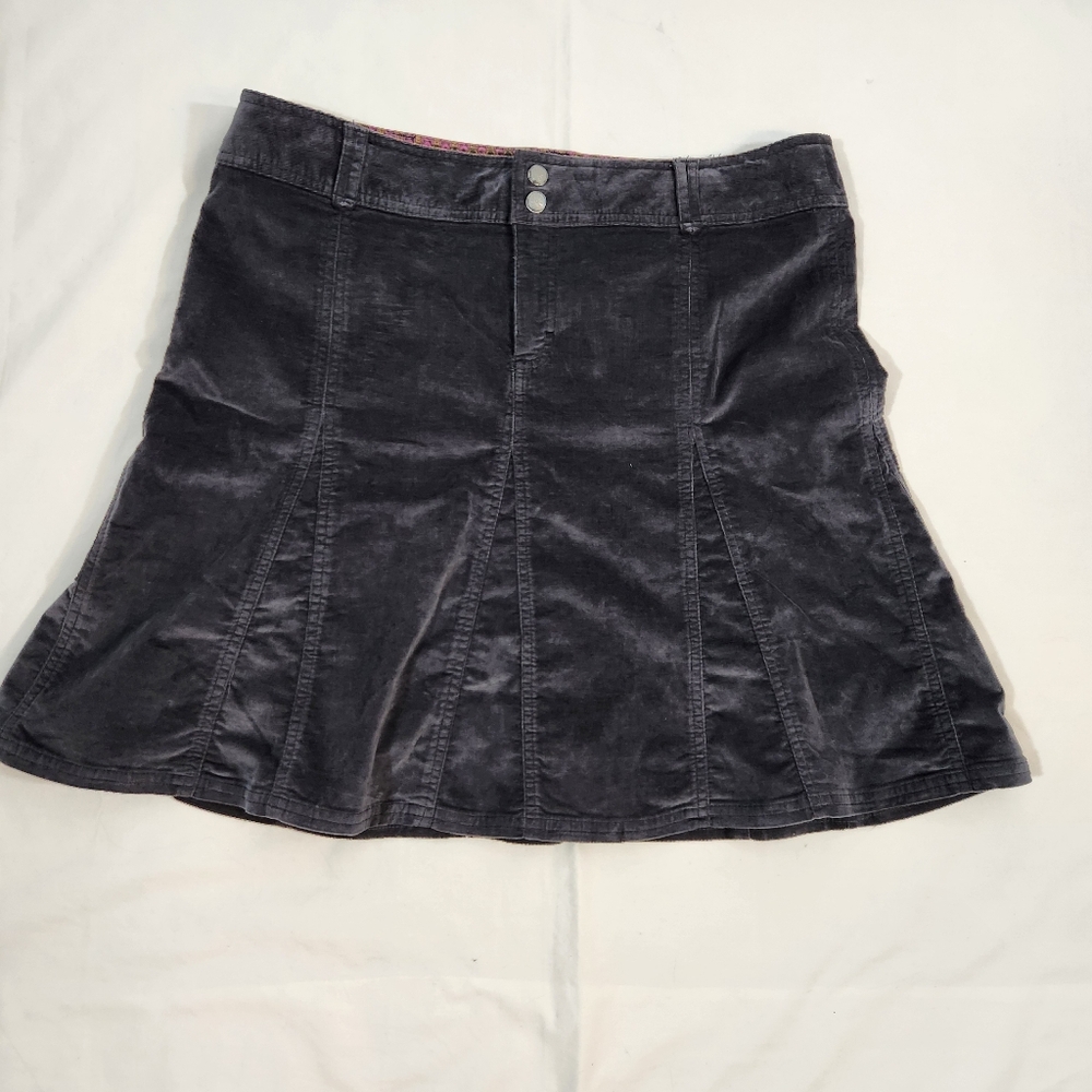 Athleta Gray Corduroy Skirt Size 14P